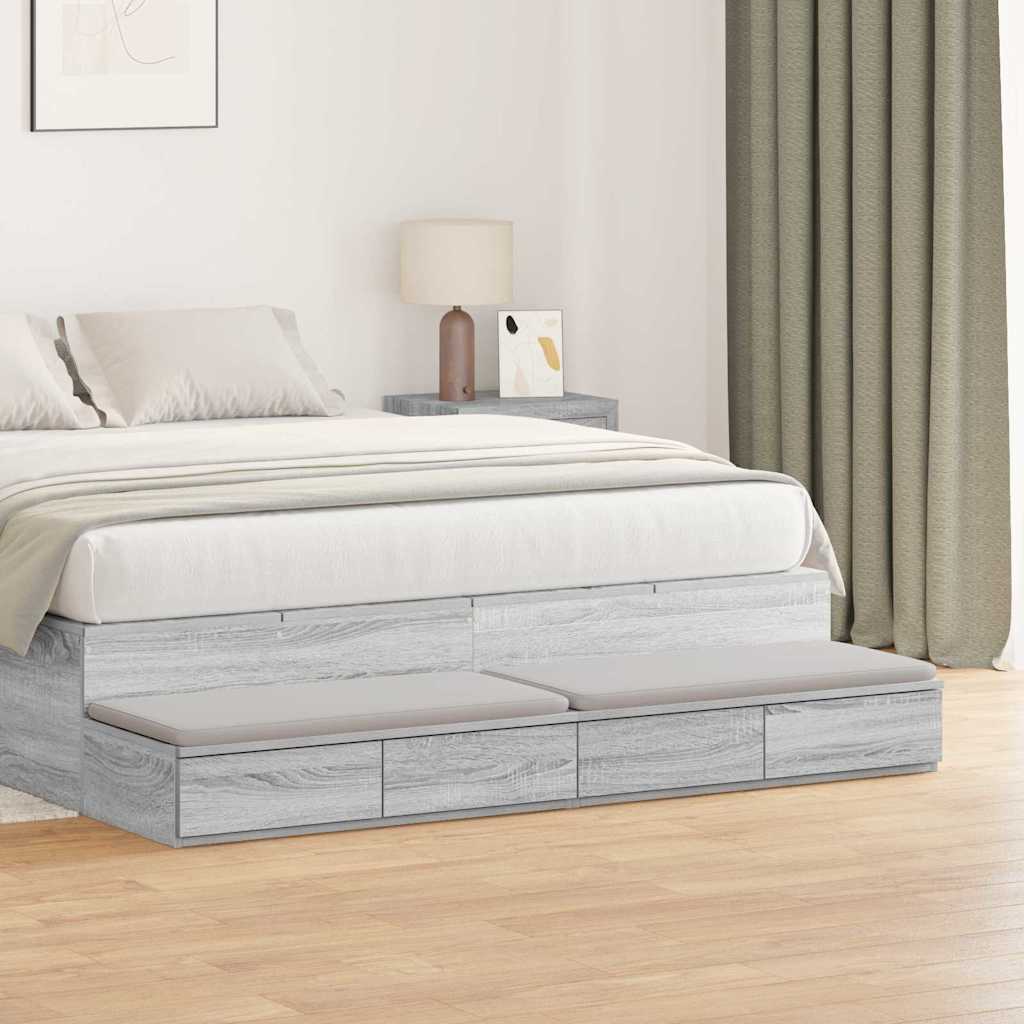 Συρτάρια κρεβατιού Γκρίζο Σονομα 140 x 36,5 x 16,5 εκ