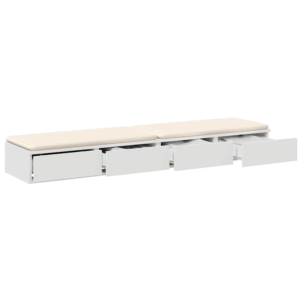 Συρτάρια κρεβατιού με συρτάρι Λευκό 150 x 36,5 x 16,5 εκ