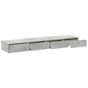 Συρτάρια κρεβατιού Σκυρόδεμα Γκρι 160 x 36,5 x 16,5 εκ