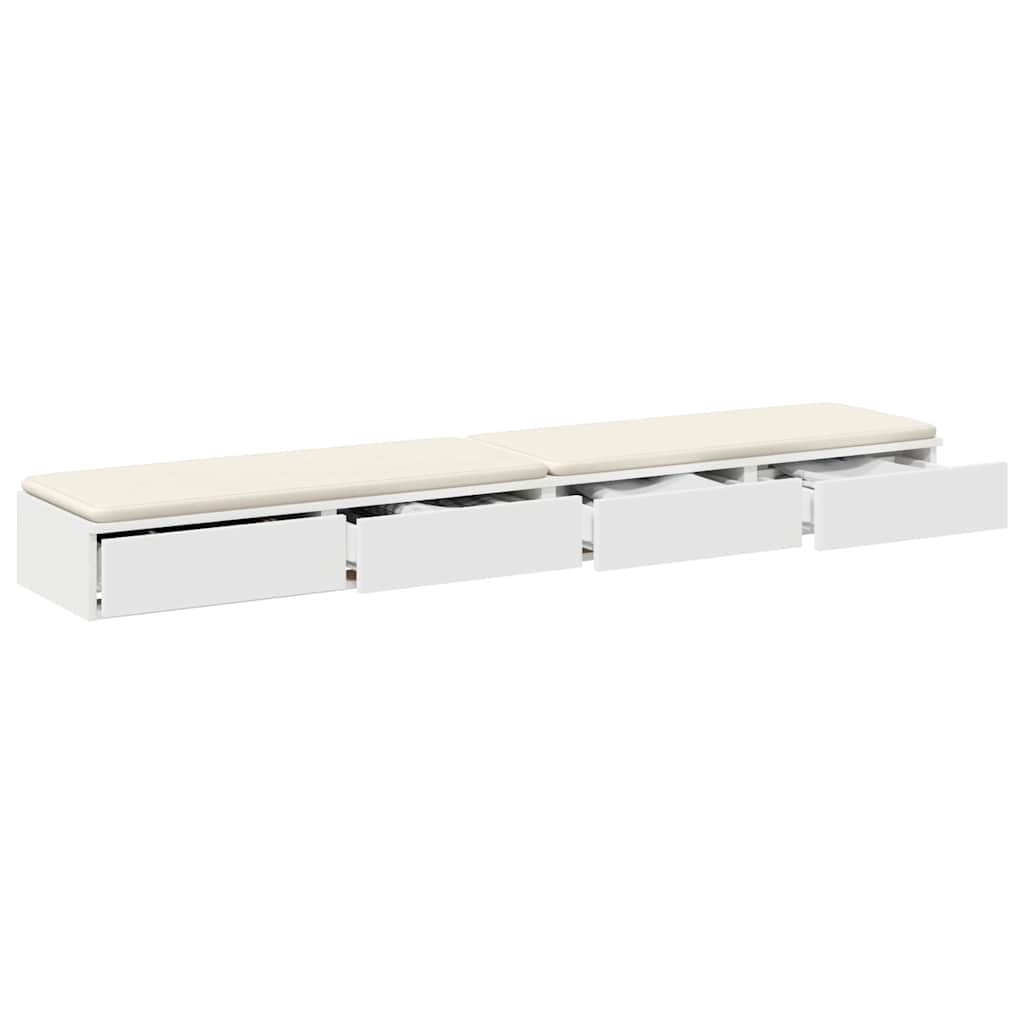 Συρτάρια κρεβατιού με συρτάρι Λευκό 180 x 36,5 x 16,5 εκ - Pakobazaar