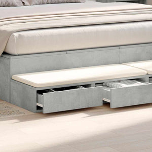 Συρτάρια κρεβατιού Σκυρόδεμα Γκρι 180 x 36,5 x 16,5 εκ - Pakobazaar