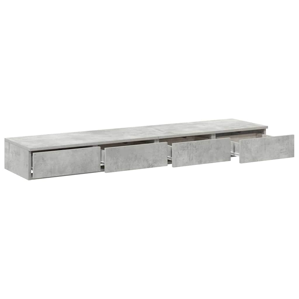 Συρτάρια κρεβατιού Σκυρόδεμα Γκρι 135 x 36,5 x 16,5 εκ - Pakobazaar