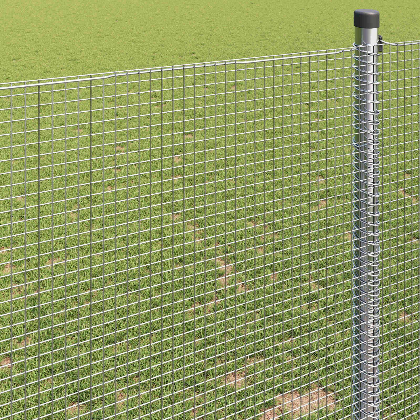 Συγκολλητός φράχτης από σύρμα Ασημί 0.4 x 100 μ