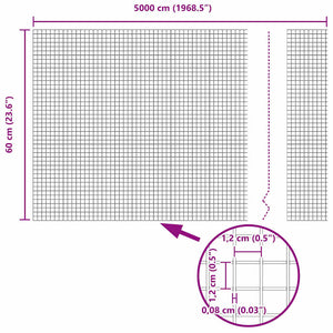 Συγκολλητός φράχτης από σύρμα 5000 x 60 εκ. Πράσινο