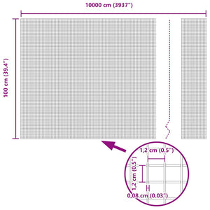 Συγκολλητός φράχτης από σύρμα 10000 x 100 εκ Πράσινο