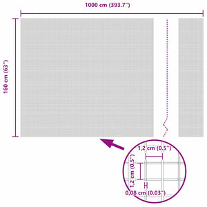 Συγκολλητός φράχτης από σύρμα 1000 x 160 εκ. Γκρι
