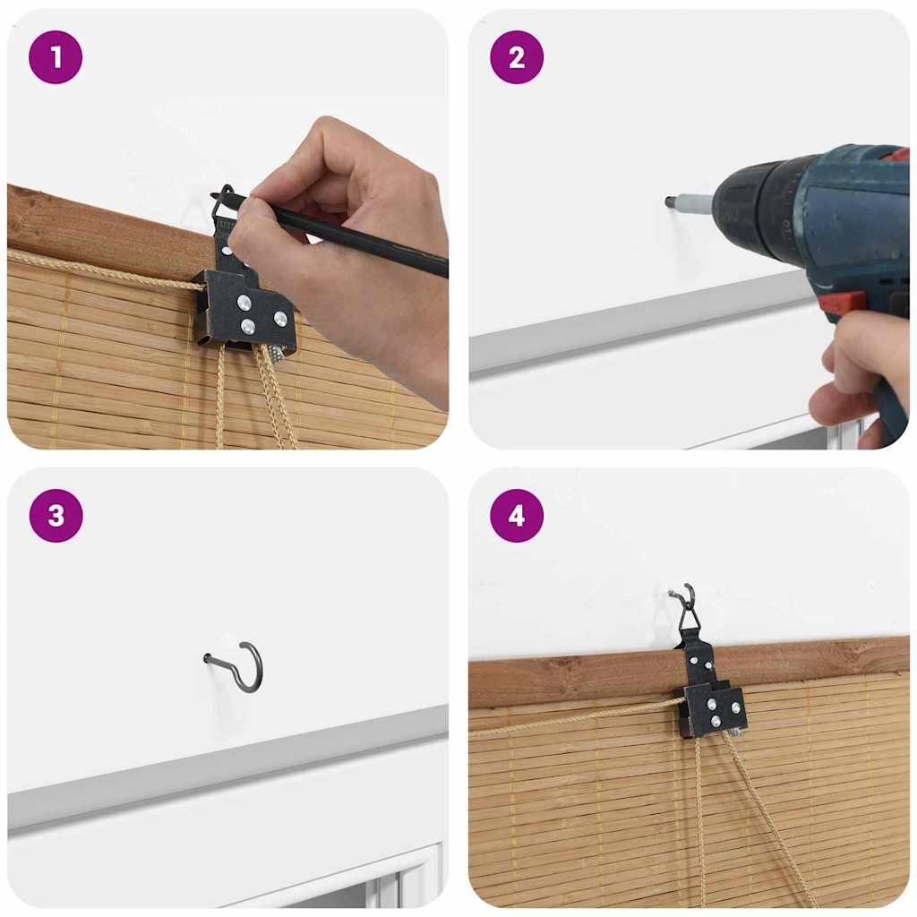 Ρόλερ με κουρτίνες Καφέ 90 x 220 cm Μπαμπού - Pakobazaar