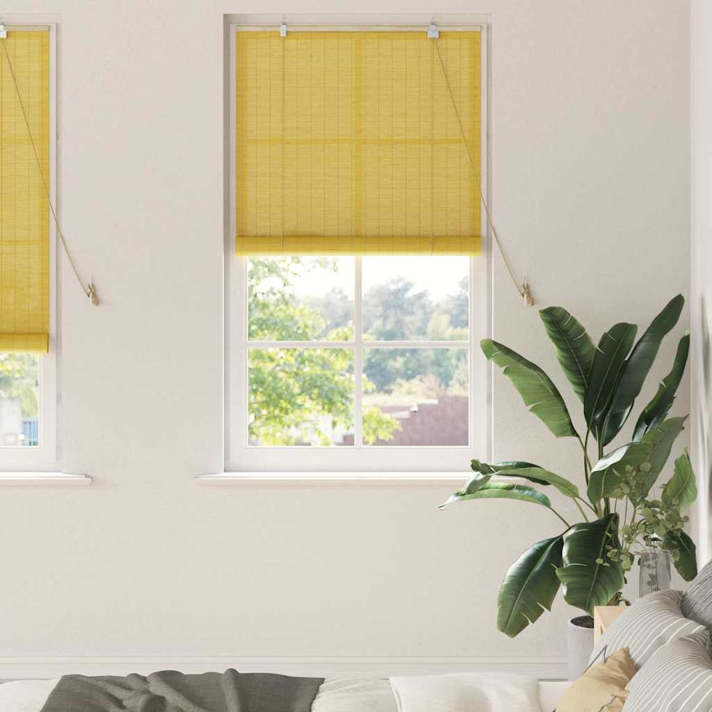 Ρόλερ με κουρτίνες Κίτρινο 90 x 220 cm Μπαμπού - Pakobazaar