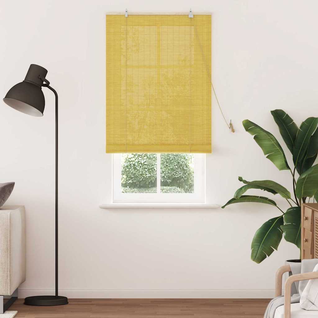 Ρόλερ με κουρτίνες Κίτρινο 90 x 220 cm Μπαμπού - Pakobazaar