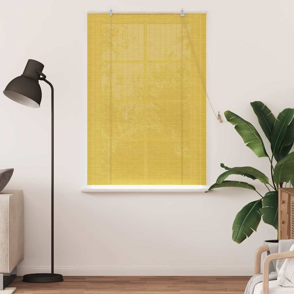 Ρόλερ με κουρτίνες Κίτρινο 110 x 160 cm Μπαμπού - Pakobazaar