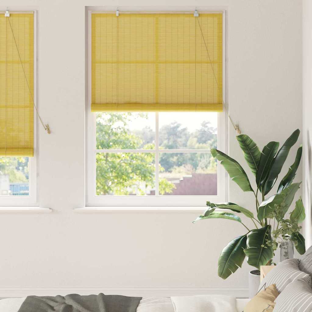 Ρόλερ με κουρτίνες Κίτρινο 120 x 220 cm Μπαμπού - Pakobazaar