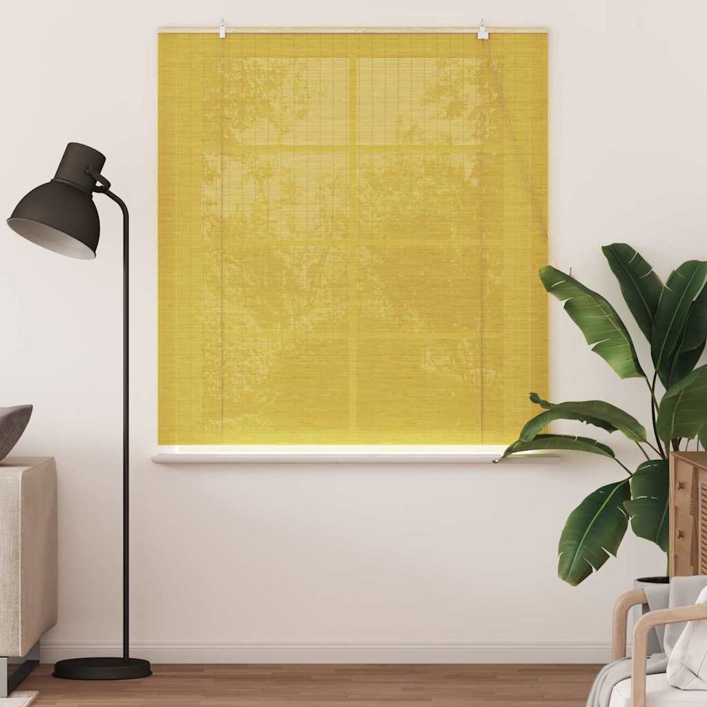 Ρόλερ με κουρτίνες Κίτρινο 150 x 160 cm Μπαμπού - Pakobazaar