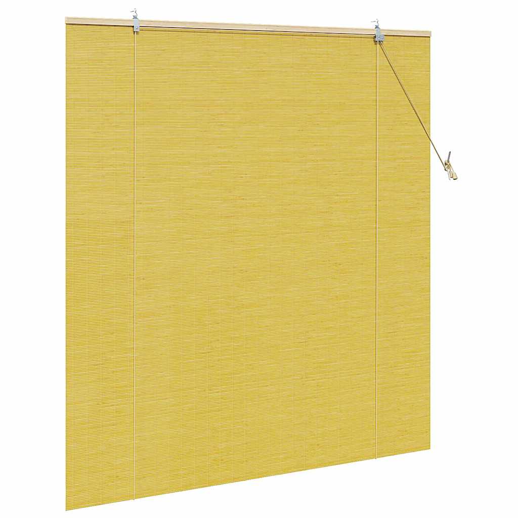 Ρόλερ με κουρτίνες Κίτρινο 150 x 160 cm Μπαμπού - Pakobazaar