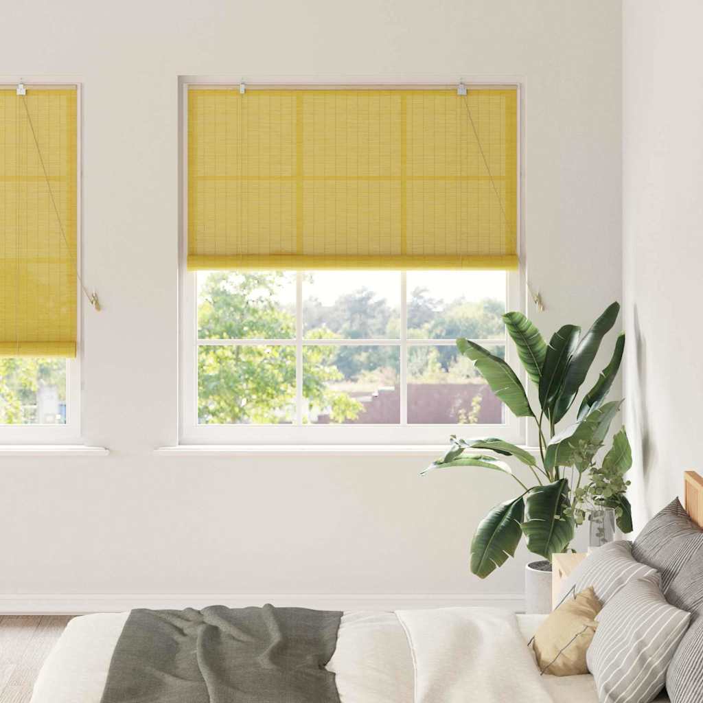 Ρόλερ με κουρτίνες Κίτρινο 150 x 220 cm Μπαμπού - Pakobazaar