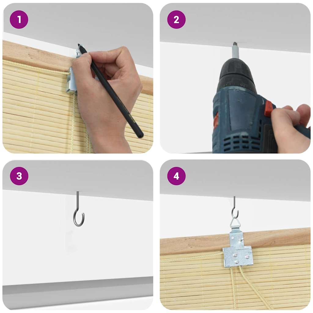 Ρόλερ με κουρτίνες Φύση 90 x 160 εκ. Μπαμπού - Pakobazaar