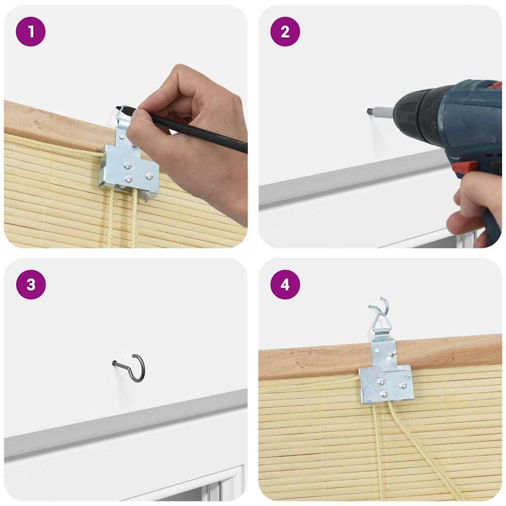 Ρόλερ με κουρτίνες Φύση 110 x 160 cm Μπαμπού - Pakobazaar