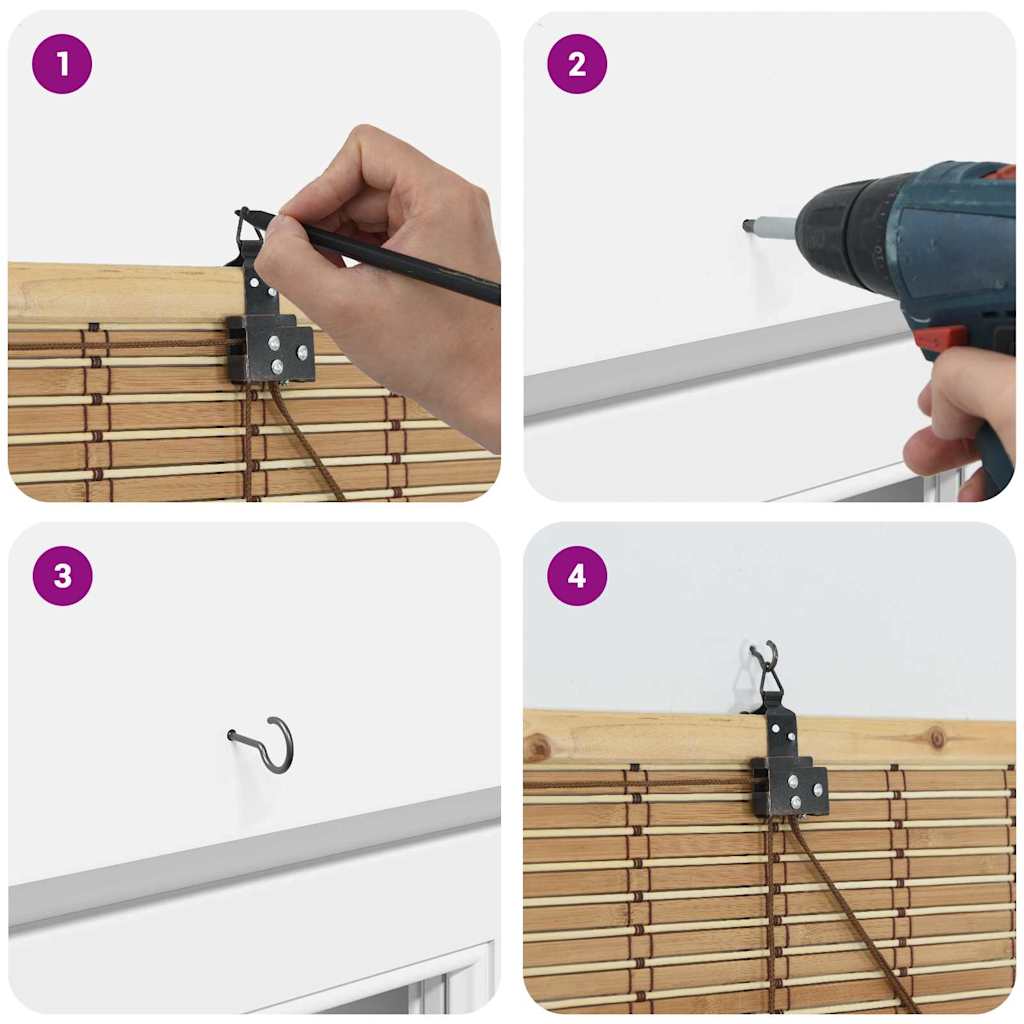 Ρόλερ με κουρτίνες Φύση 150 x 160 cm Μπαμπού - Pakobazaar