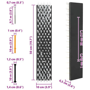 Βούρτσες Βοοειδών Μαύρο και Λευκό 50 x 10 x 6,5 εκ. PP