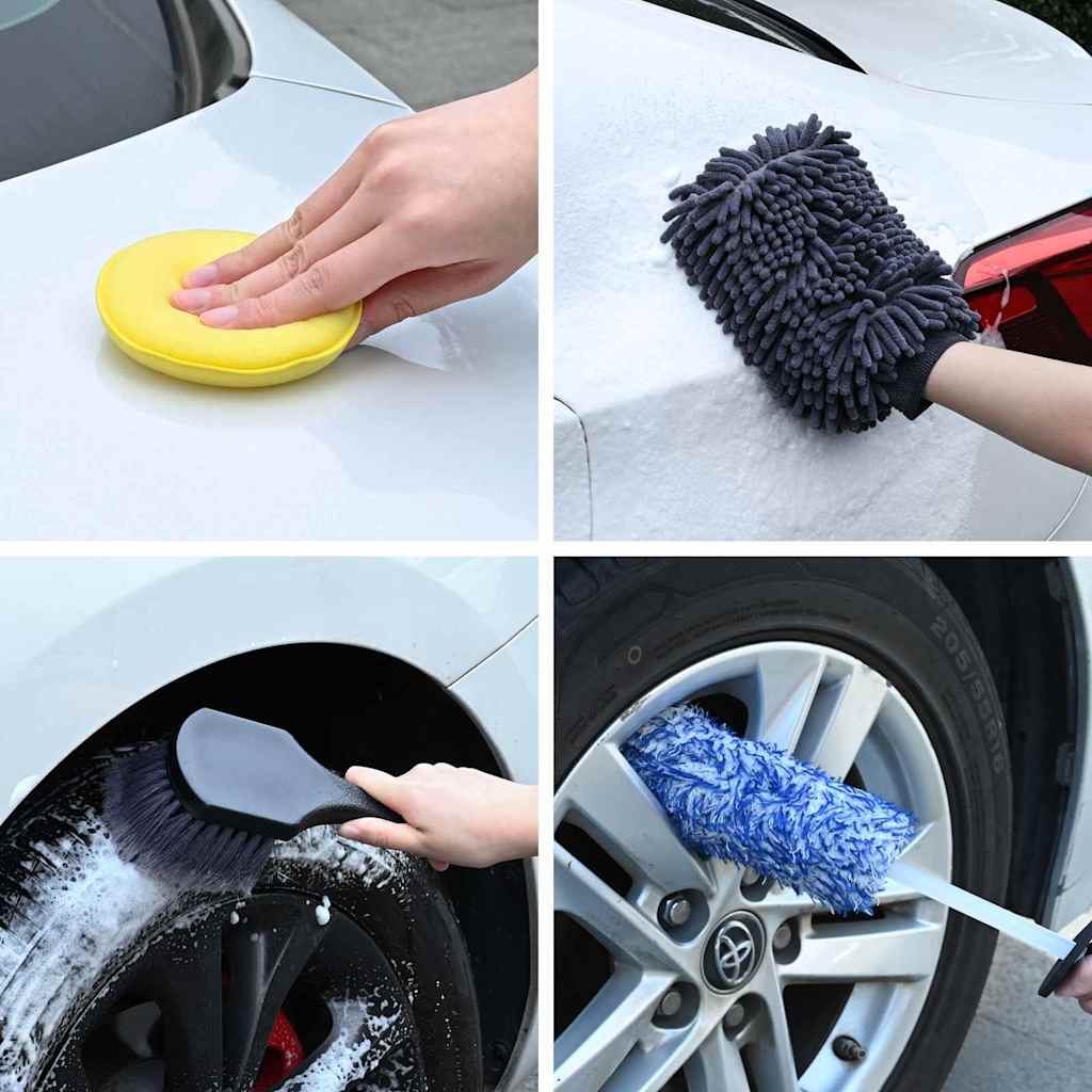 Σετ Βούρτσας Αυτοκινήτου Πολύχρωμο συνθετικό ρατάν