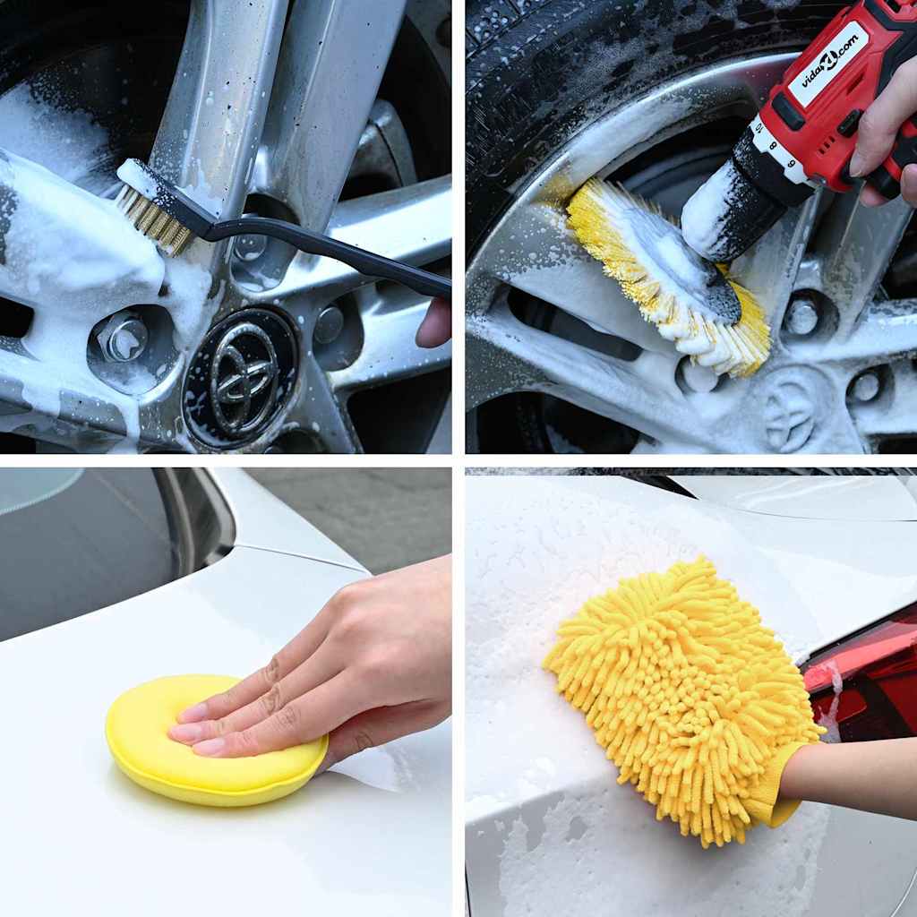 Σετ Βούρτσας Αυτοκινήτου Πολύχρωμο συνθετικό ρατάν