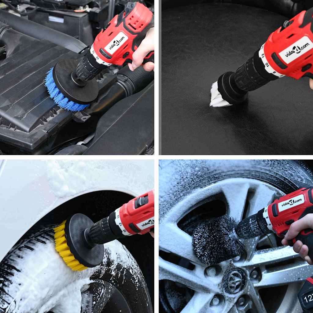 Σετ Βούρτσας Αυτοκινήτου Πολύχρωμο συνθετικό ρατάν - Pakobazaar