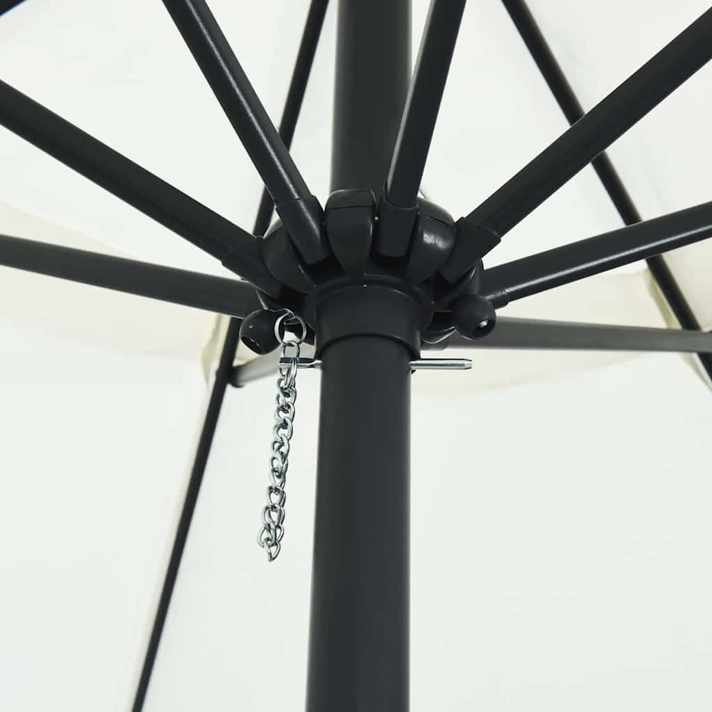 Ομπρέλα Κήπου Άμμος 394 x 394 x 248 εκ Πολυεστέρας και Χάλυβας