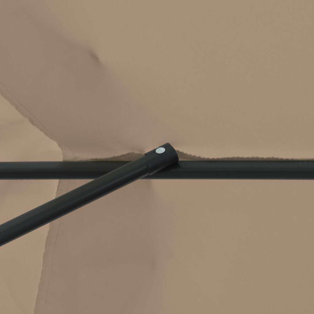 Ομπρέλα Κήπου Taupe 394 x 394 x 248 εκ Πολυεστέρας και Χάλυβας