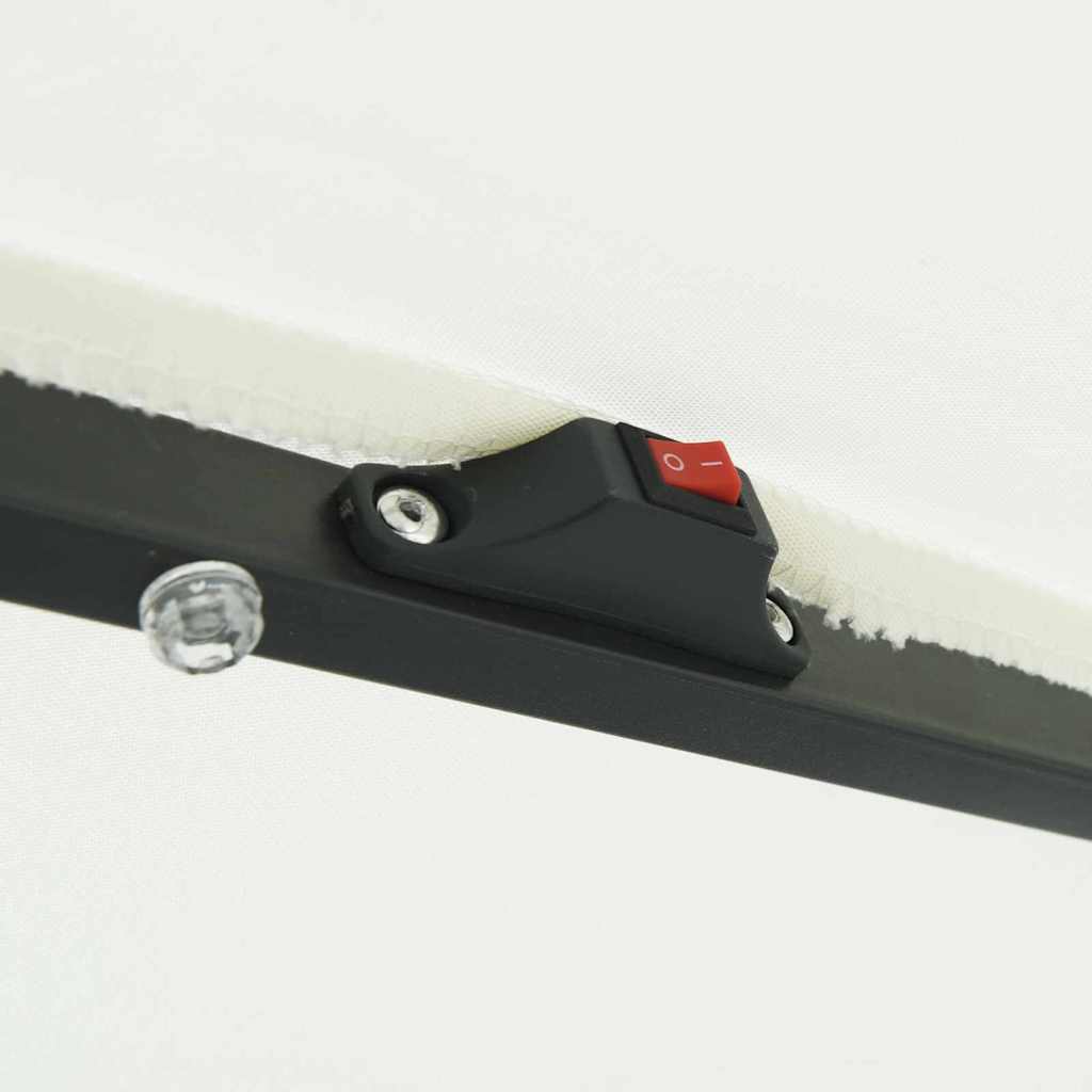 Ομπρέλα Κήπου Άμμος και Ανθρακί 395 x 395 x 245 εκ. Πολυεστέρας