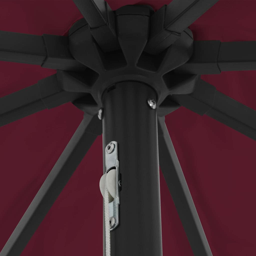 Ομπρέλα Κήπου Βεραμάν Κόκκινο 395 x 395 x 245 εκ. Πολυεστέρας