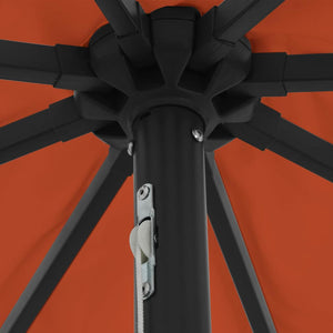 Ομπρέλα Κήπου 395 x 395 x 245 εκ. Πολυεστέρας Γύρος Τερακότα
