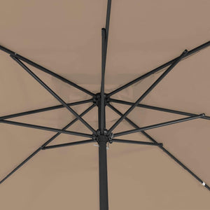 Ομπρέλα Κήπου Taupe 295 x 295 x 245 εκ Πολυεστέρας και Χάλυβας - Pakobazaar