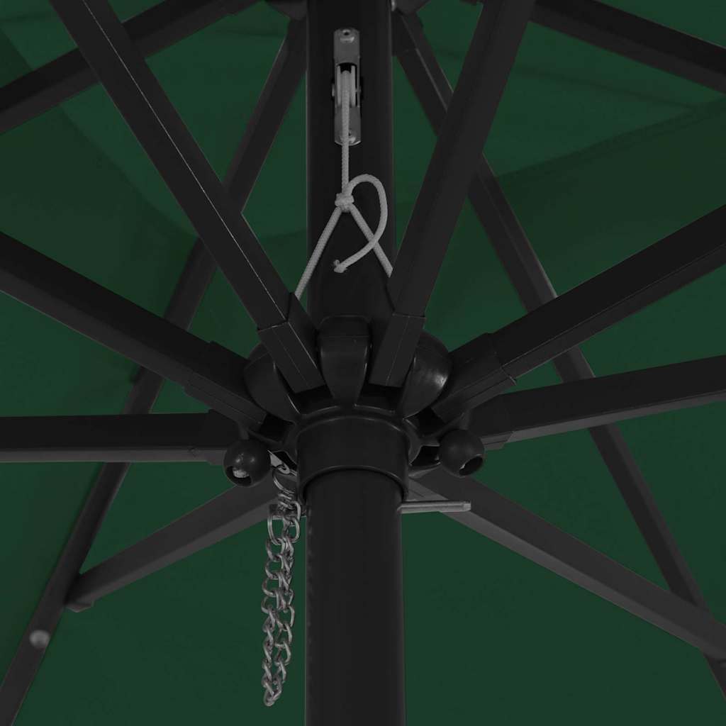 Ομπρέλα Κήπου με φώτα λωρίδας LED Πράσινο 295 x 295 x 245 εκ