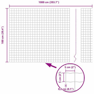 Φράχτης Εuro Πράσινο 1 x 10 m Σίδηρος με επικάλυψη PVC - Pakobazaar