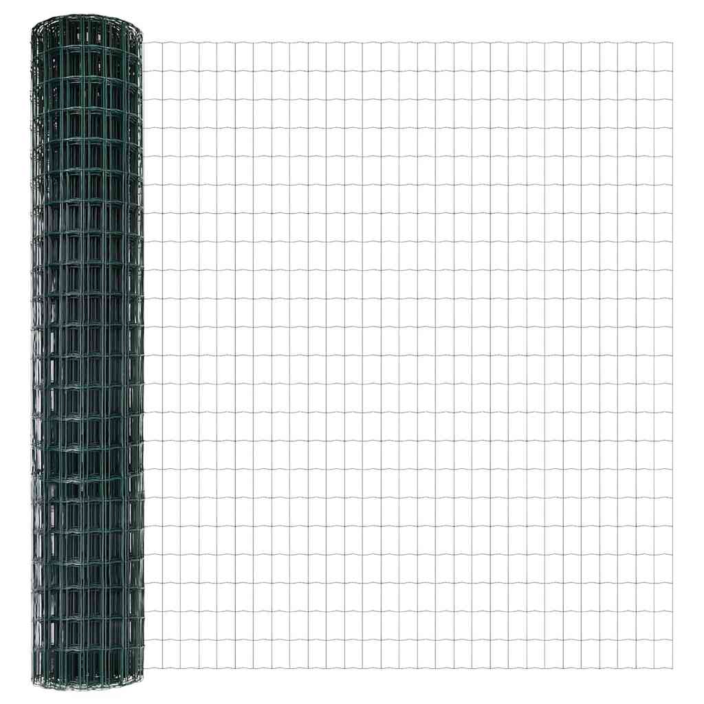 Φράχτης Εuro Πράσινο 1,6 x 10 m Σίδηρος με επικάλυψη PVC - Pakobazaar