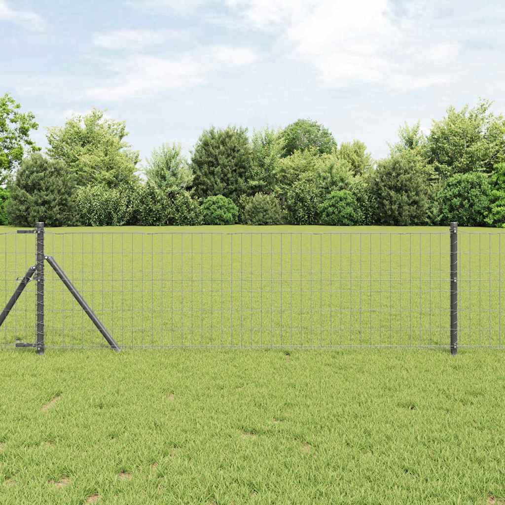 Φράχτης Εuro Γκρι 0,8 x 10 m Σίδηρος με επικάλυψη PVC - Pakobazaar