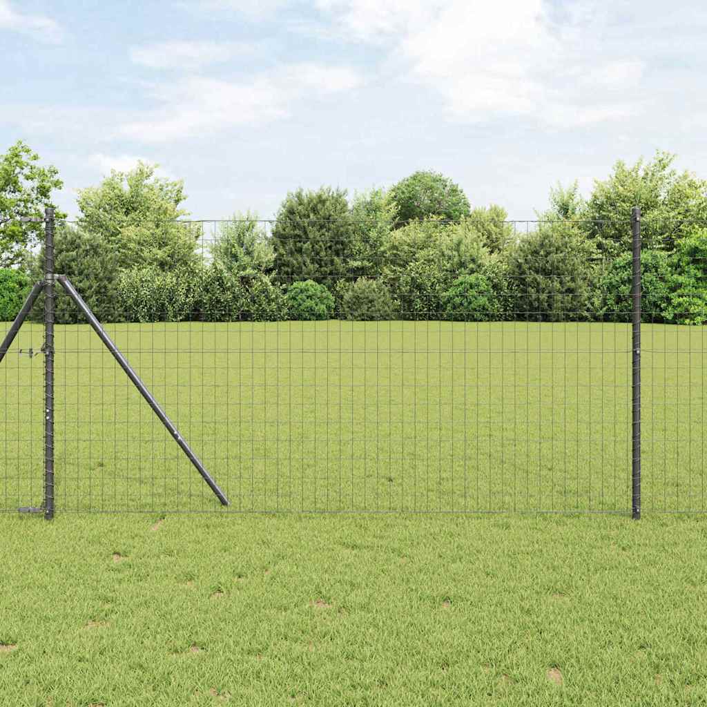 Φράχτης Εuro Γκρι 1,2 x 25 m Σίδηρος με επικάλυψη PVC - Pakobazaar