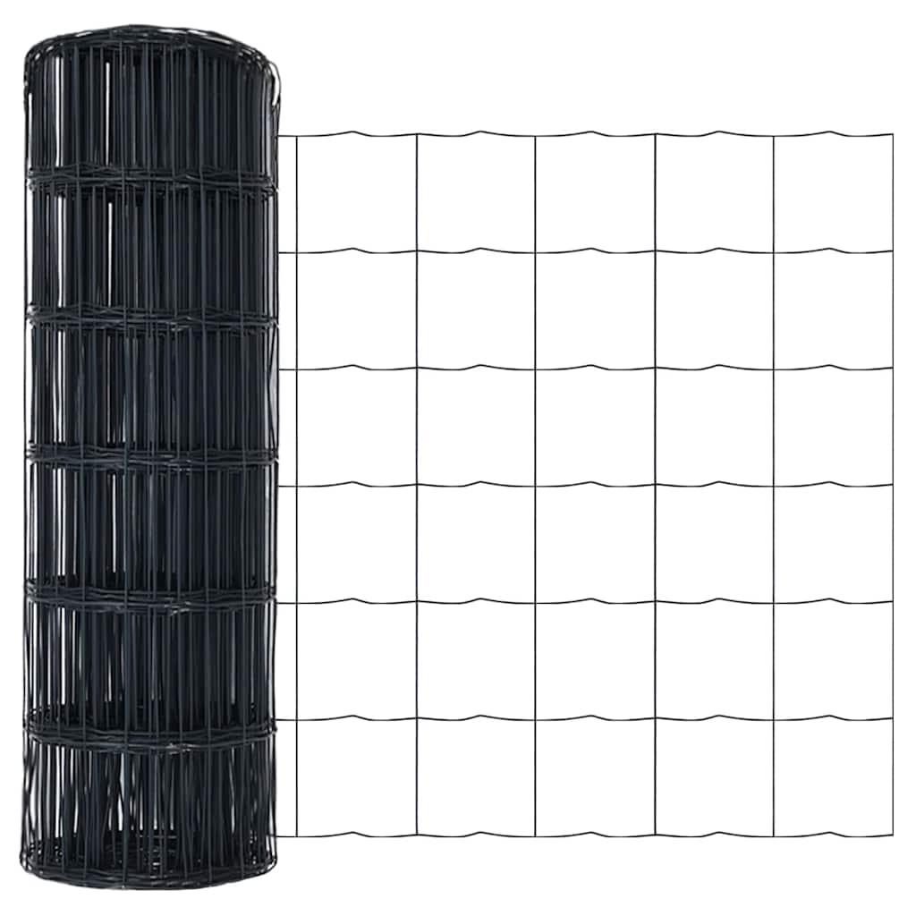 Φράχτης Εuro Γκρι 0,4 x 25 μ Σίδηρος με επικάλυψη PVC - Pakobazaar