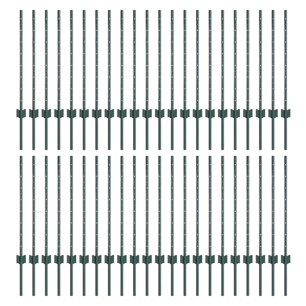 Στύλος Περιφράξεων 44 pcs Πράσινο 120 cm Ατσάλι - Pakobazaar