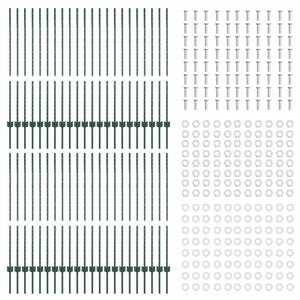 Στύλος Περιφράξεων 44 pcs Πράσινο 160 cm Ατσάλι - Pakobazaar