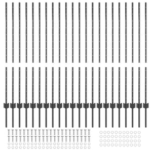 Στύλος Περιφράξεων 22 pcs Γκρι 160 cm Ατσάλι - Pakobazaar