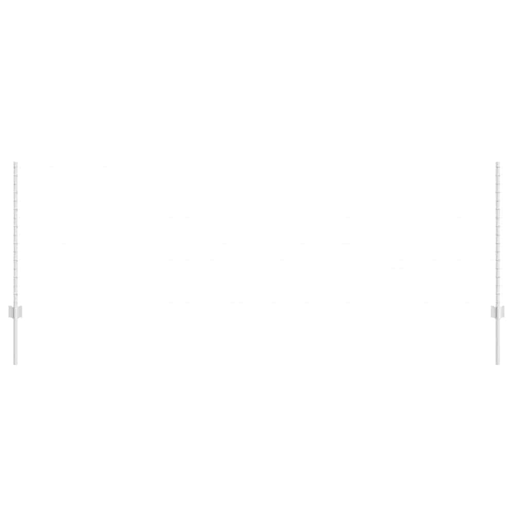 Ενσωματωμένος Πόλος Φράχτη 22 τμχ. Ασημί 140 cm