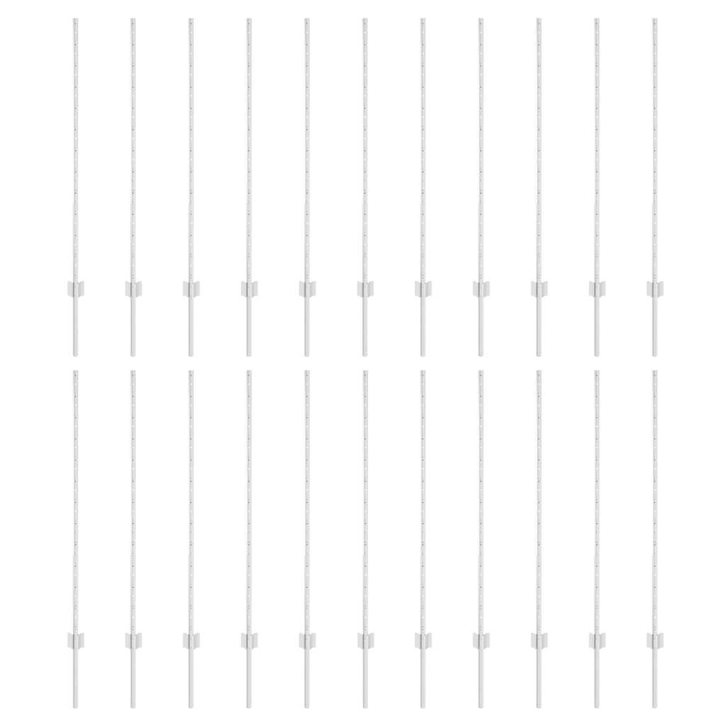 Στύλος Περιφράξεων 22 pcs Ασημί 160 cm Ατσάλι - Pakobazaar