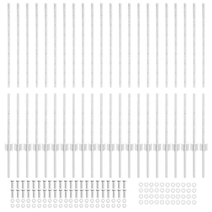 Στύλος Περιφράξεων 22 pcs Ασημί 160 cm Ατσάλι - Pakobazaar