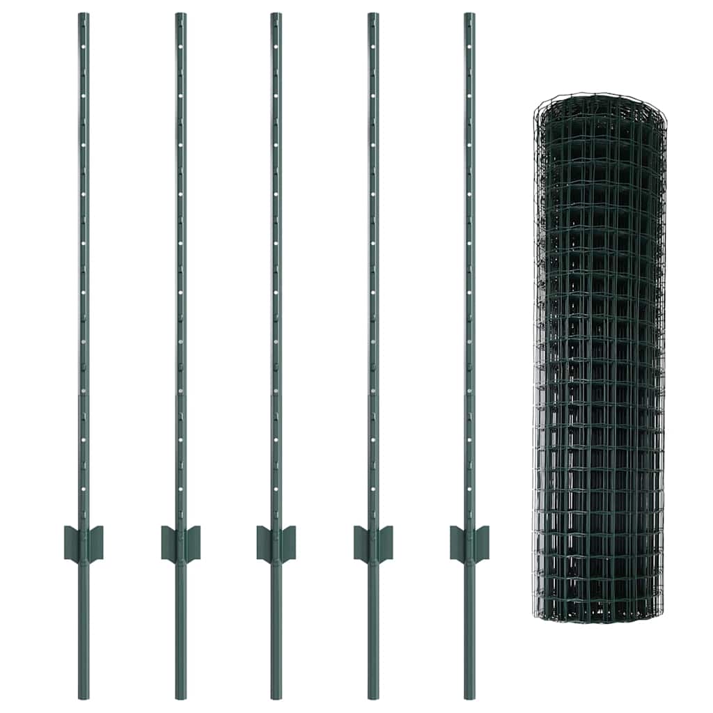 Τεντώτο με στήριγμα Πράσινο 1 x 10 m Χάλυβας και PVC