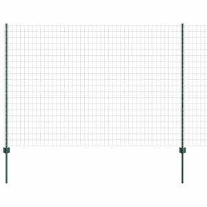 Περίφραξη Euro με Στήλη 10 x 1,6 m PVC-Επικαλυμμένο Ατσάλι