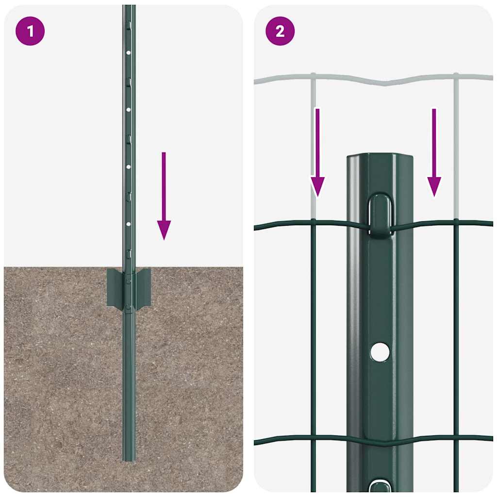 Τεντώτο με στήριγμα Πράσινο 0,8 x 10 m Χάλυβας και PVC - Pakobazaar