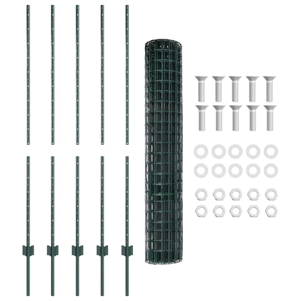 Τεντώτο με στήριγμα Πράσινο 1,4 x 10 m Χάλυβας και PVC