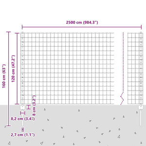 Τεντώτο με στήριγμα Πράσινο 1,2 x 25 m Ατσάλι - Pakobazaar