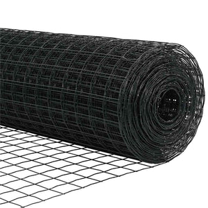Περίφραξη Euro με Στήλη 10 x 0,6 μ PVC-Επικαλυμμένο Ατσάλι Γκρι - Pakobazaar