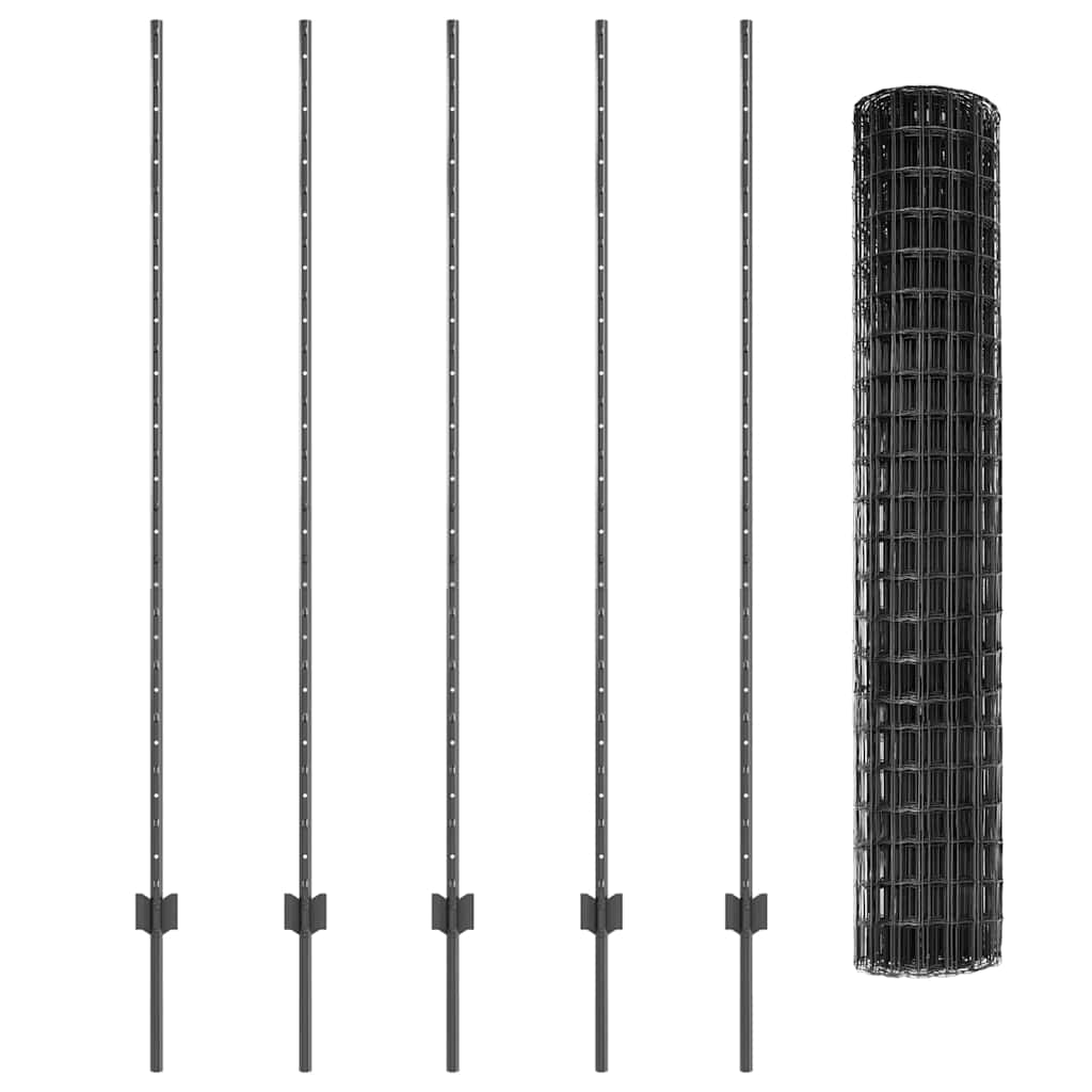 Τεντώτο με στήριγμα Γκρι 1,5 x 10 m Χάλυβας και PVC